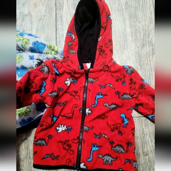 2 Lightweight Fleece , Washed not Worn full zip Jackets 9 to 12m - Picture 4 of 6